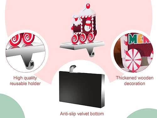 Miniatura 6 de AVASCONSTEL 3 soportes de calcetines de Navidad para manto, soporte para calcetines, ganchos para calcetines, ganchos para guirnaldas, ganchos de