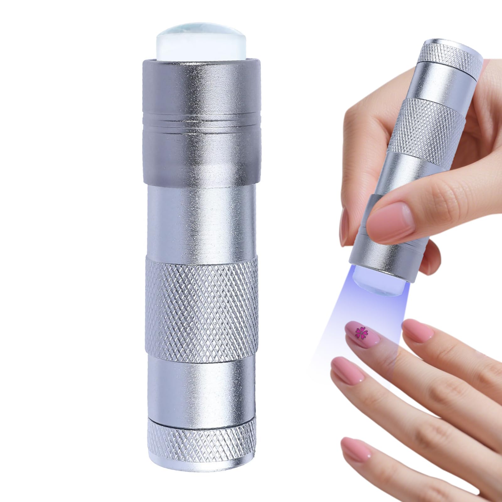Handheld Nails Art UV Press Light, UV Lamp with French Nail Stamper Head