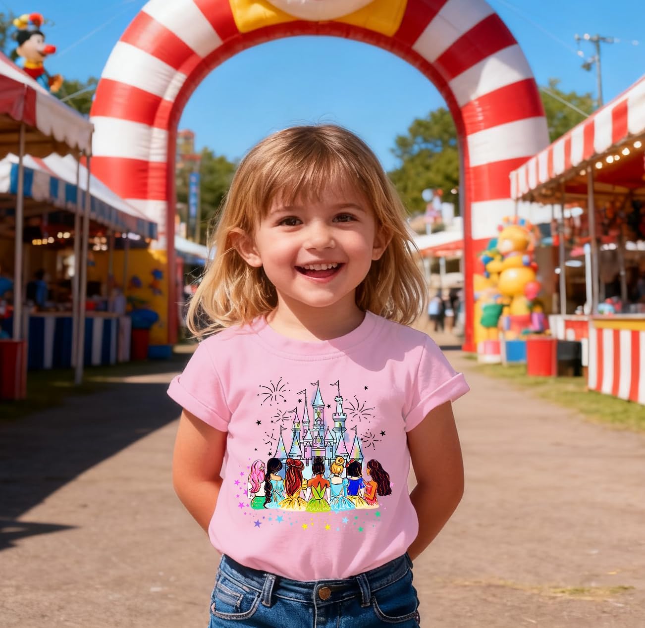 Magical Shirt for Girls 3-10 Y Kids Princess Short Sleeve Cute Vacation Family Tshirt Funny Graphic Outfits Tops - Image 3