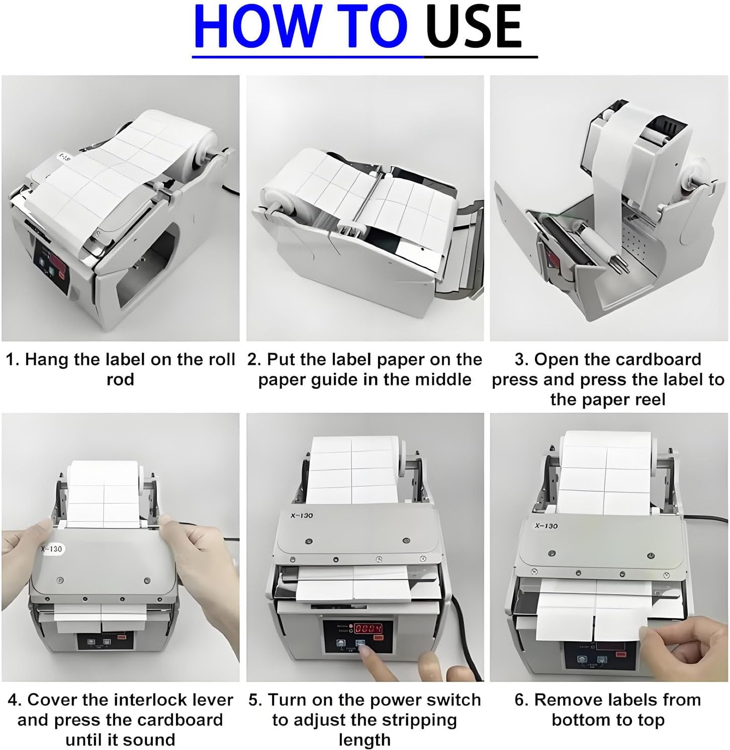 Auto Label Stripper X-100/X-130/X-180 Electric Label Dispenser with Counting Function Barcode Sticker Separator Label Dispenser for Rolls X-180