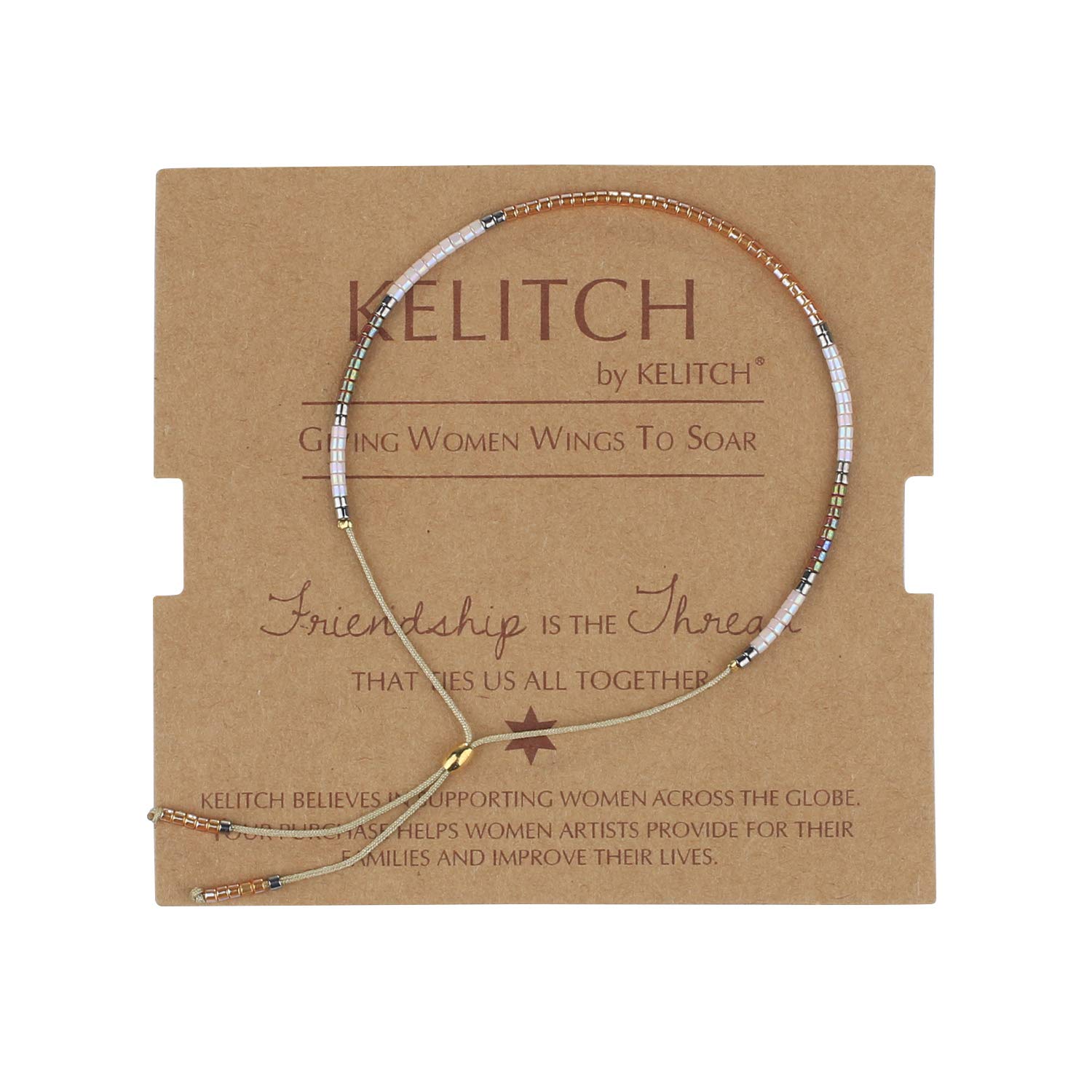 KELITCH Mode Perlenarmband Handgemachte Strang Freundschaftsarmbänder Damen Armreifen Schmuck