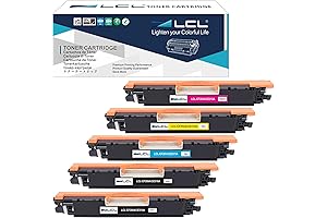 LCL Remanufactured Toner Cartridge Replacement for HP 130A CF352A 5-Pack