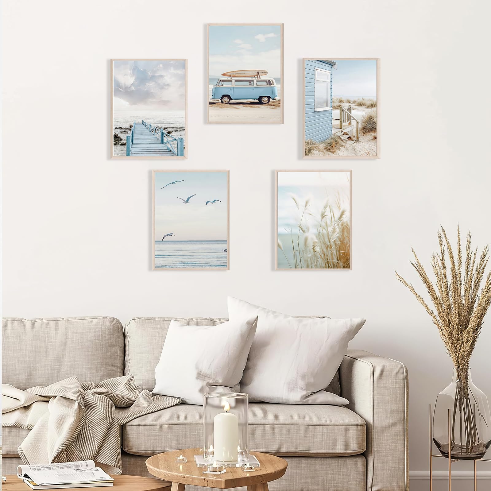 ZHGYGBN Retro Wall Art Gothic Home Decor Wall Art Victorian Painting Vintage Castle Oil Painting Vampire Castle Art for Home Living Room Bedroom Wall Decor (UnFramed, 12 X 16 Inch) Dark Academia Art: Beach Vibe Collection 8X10inchx5pcs