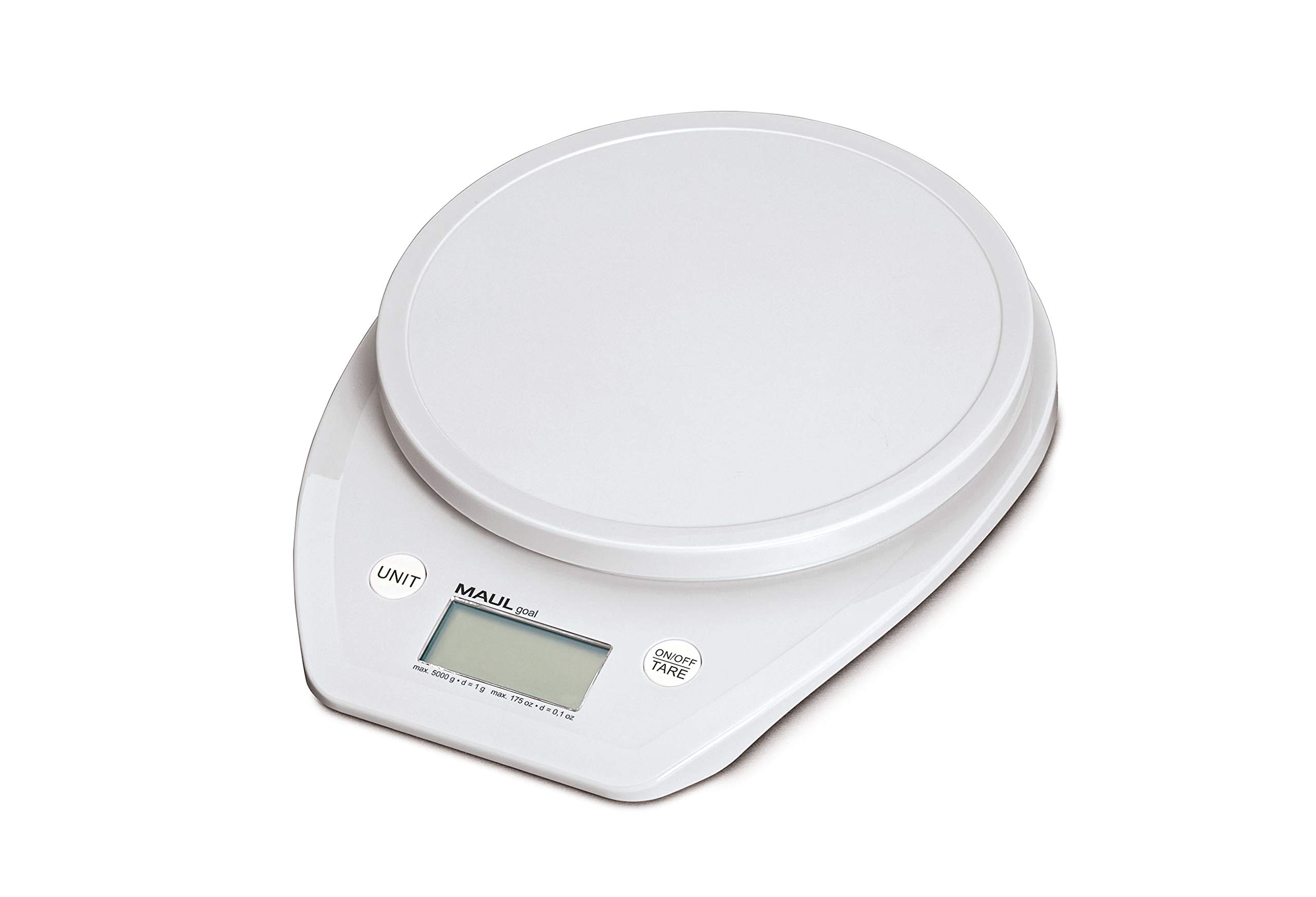 Maul Letter Scales 5000g Range 1g Readability Battery-Powered White