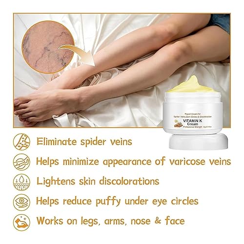 Miniatura 5 de EXQST Crema de vitamina K, crema milagrosa de la vena varicosa,Tratamiento de venas varicosas para piernas,Crema de tratamiento de venas