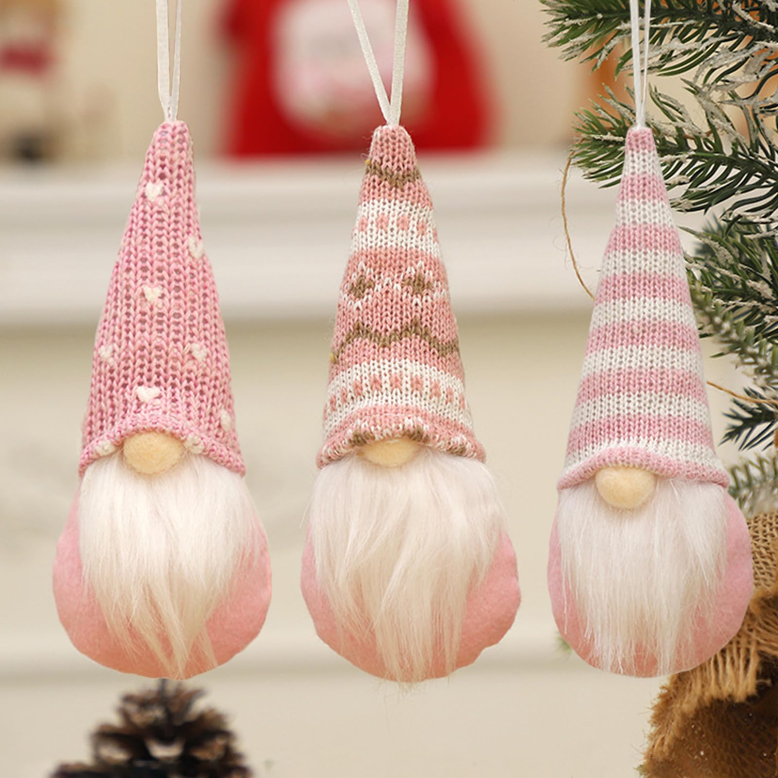 MSQ 3 Styles de Gnomes décoratifs pour Sapin de Noël - Ornements Suspendus