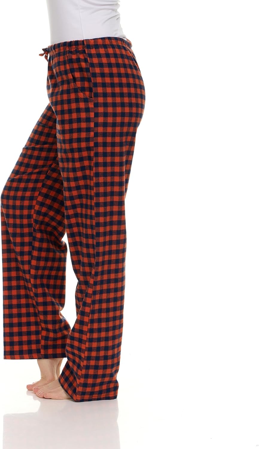 Sexy Basics Women's Lounge & Sleep PJ Pants | Soft Flannel Brush Long Bottoms |Drawstring & Pockets | Multi Packs - Image 2