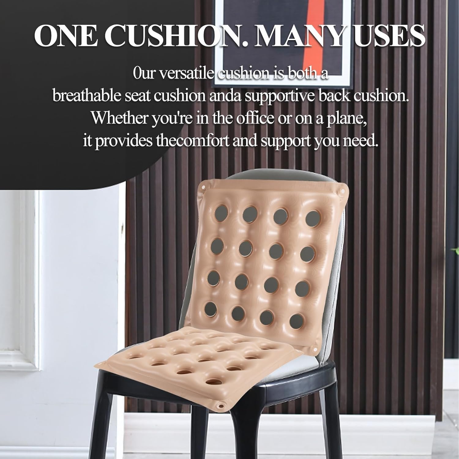 2 PCS Inflatable Seat Cushions, Pressure Relief Waffle Cushion for Pressure Sores Chair, Comfortable Long Sitting Air Cushion, Tailbone, Sciatica Pain Relief, Fit for Office Chair and Wheelchair use - Image 6