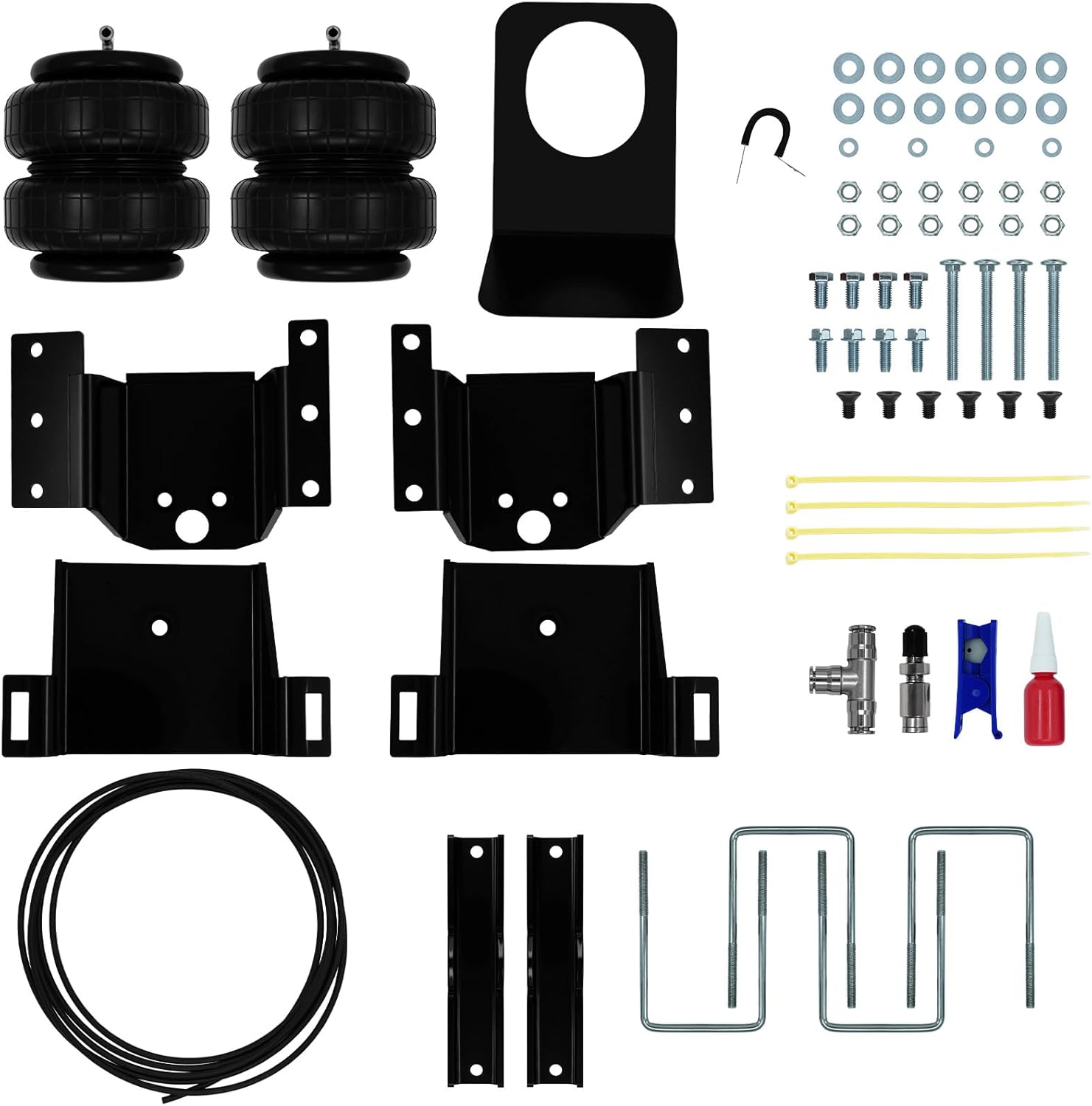 2 Pack 5000Ibs Air Spring Bags Suspension Kit Fits for 2011-2017 Chevy Silverado 2500 3500 and Fits for GMC Sierra 2500 3500 8 Lug Trucks Rear Spring Towing Kit (7x1243)