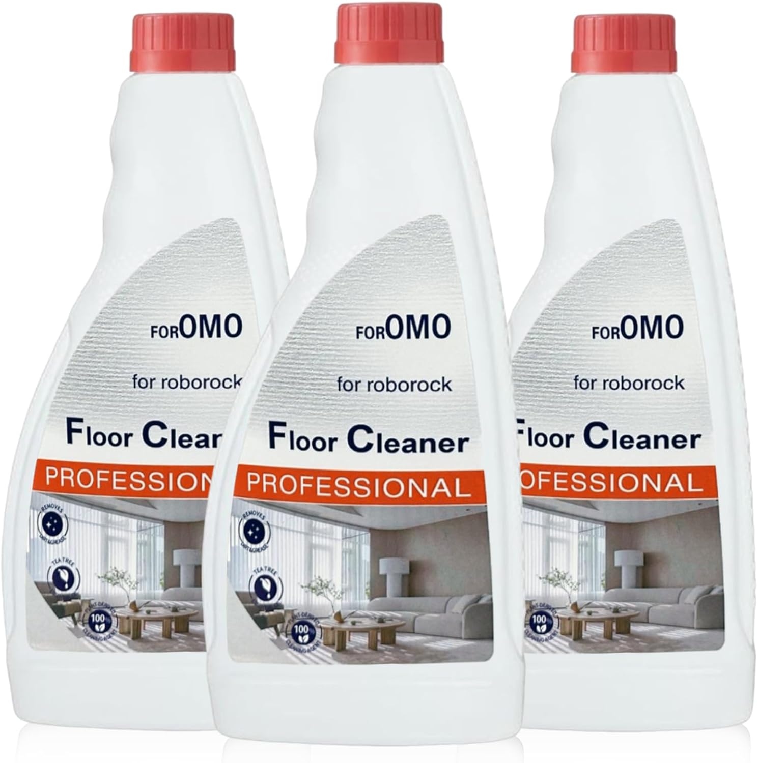 Floor Cleaning Solution Compatible With Roborock Robot Vacuum And Mop Cleaner， Deep Cleans For Multiple Hard Floors, Suitable With All Robot Vacuums With Mopping (3 Bottle)