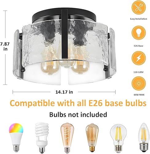 Miniatura 4 de Lámpara de techo semiempotrada negra, 3 luces modernas para pasillo, lámparas de techo, accesorios de iluminación de cocina, lámparas de techo para