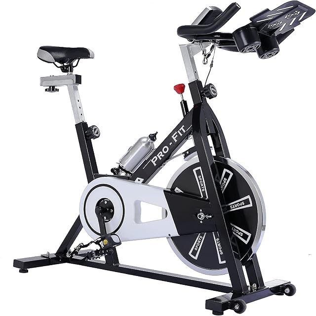 UK Fitness indoor cycling exercise bike 13kg flywheel 3 piece crank 12 Month warranty multi-function monitor KINOMAP bluetooth connection: INCLUDES protective floor mat