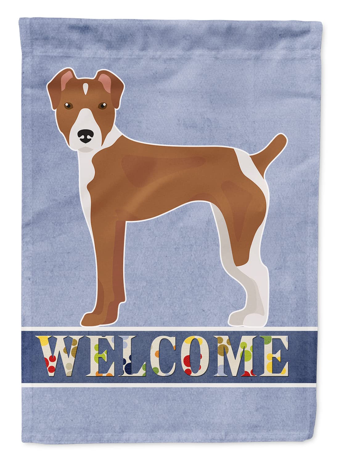 Drapeau Rat Terrier grand format en toile multicolore pour extérieur