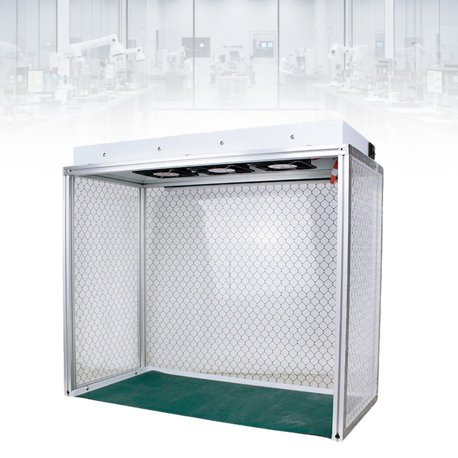 Cabina de flujo laminar vertical, área de trabajo de 66 x 30 x 51 cm, filtro HEPA para un trabajo limpio y libre de polvo, cabina de flujo laminar con tres ventiladores, para taller/laboratorio
