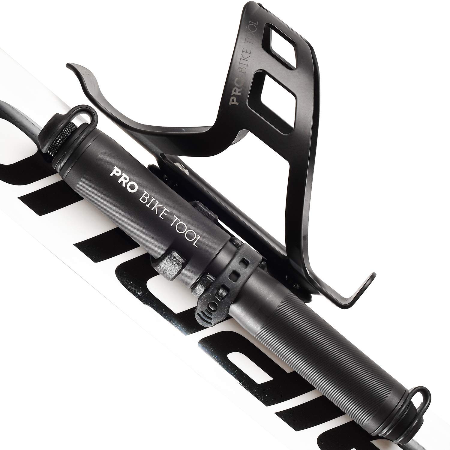 PRO BIKE TOOL Mini Classic fietspomp - geschikt voor Presta & Schrader ventielen - tot 100 psi/6,9 bar - fietsbandenpomp voor racefietsen en mountainbikes - kleine, draagbare en compacte handframepomp