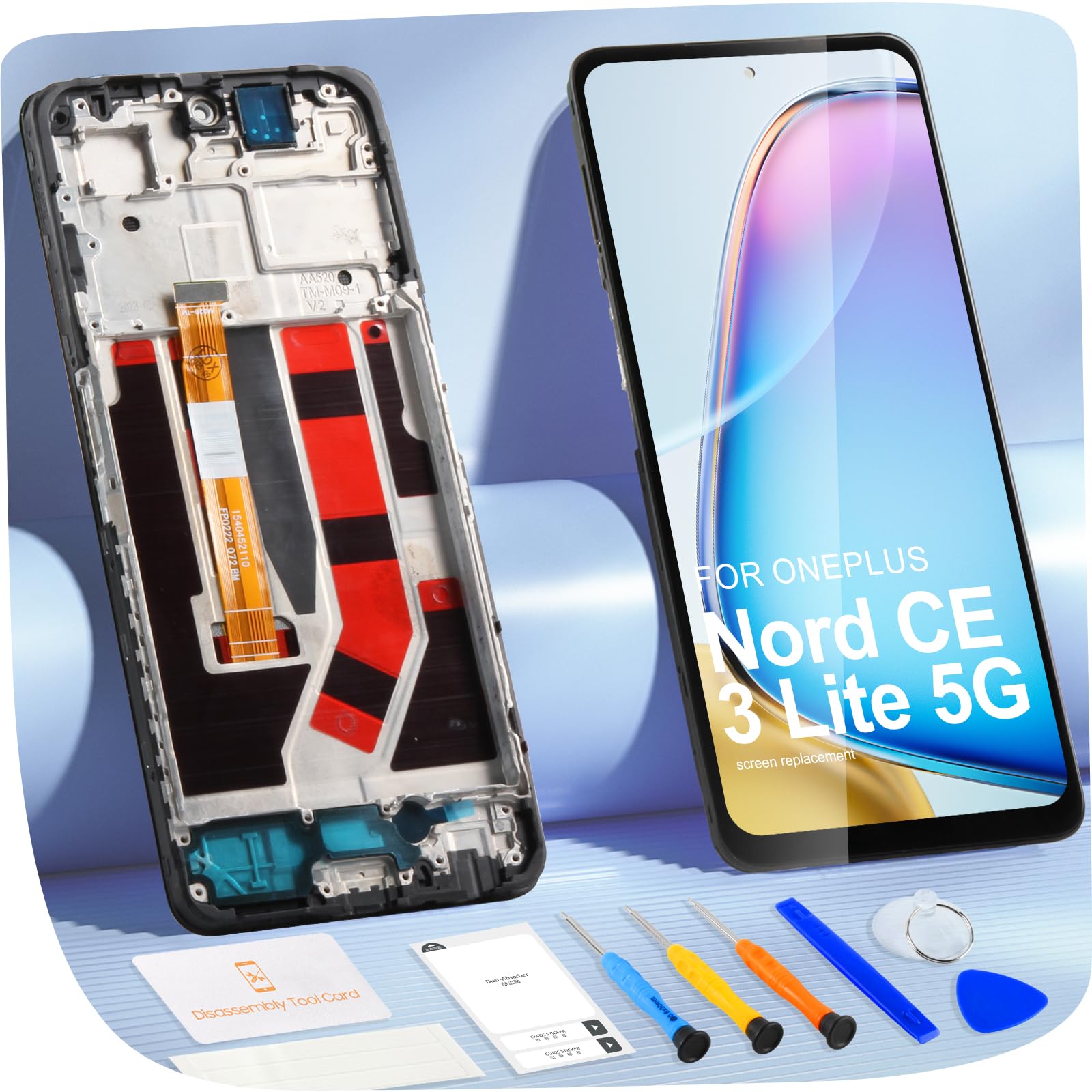 Écran Incell pour OnePlus Nord CE 3 Lite 5G afficheur assemblé avec cadre noir - 8