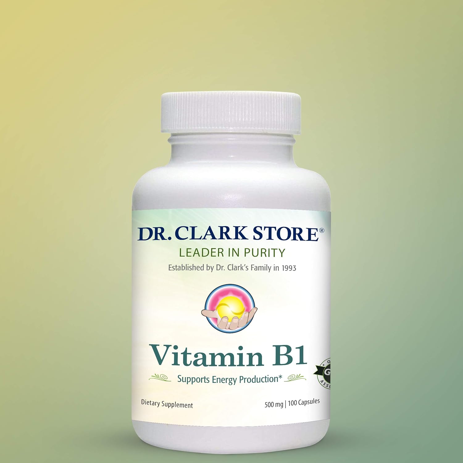 Dr. Clark Vitamin B1 Supplement, 500mg, 100 Capsules : Health & Household