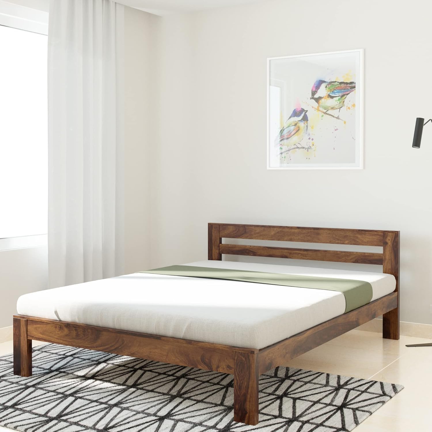 Amazon Brand - Solimo Cito Queen Size Solid Sheesham Wood Bed Without Storage (Natural Finish)-picture-9