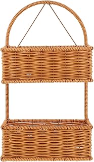 Cabilock Light Brown Rattan Double Woven Hanging Basket, 150 Pcs