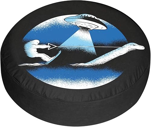 Miniatura 7 de Fundas de neumáticos de repuesto para remolques, divertidos neumáticos de esquí acuático de pie grande para automóviles, resistentes a la
