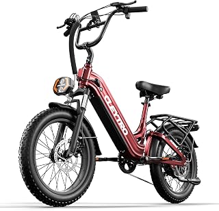 Bicicleta de montaña eléctrica para adultos Tifgalop, 20 pulgadas, batería extraíble, 48V 15.6Ah, suspensión total, 7 velocidades, unisex.