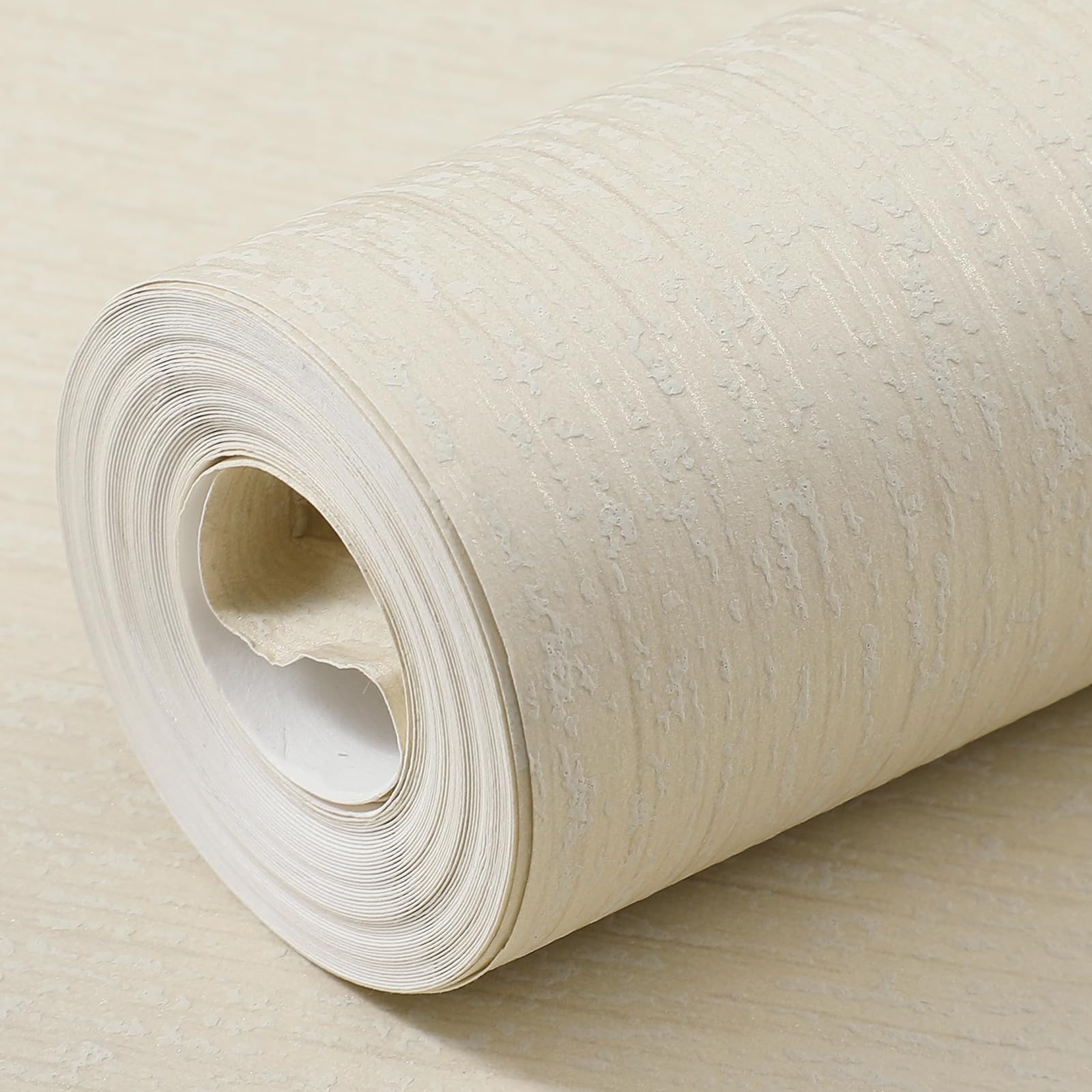 Trafagala Champagne Mix Plain Wallpaper Fabric Striped Textured Wall Paper Roll No Match Wallpaper for Adults Kids Bedroom Living Room Hallway and Stairs Designed to Look Like Fabric