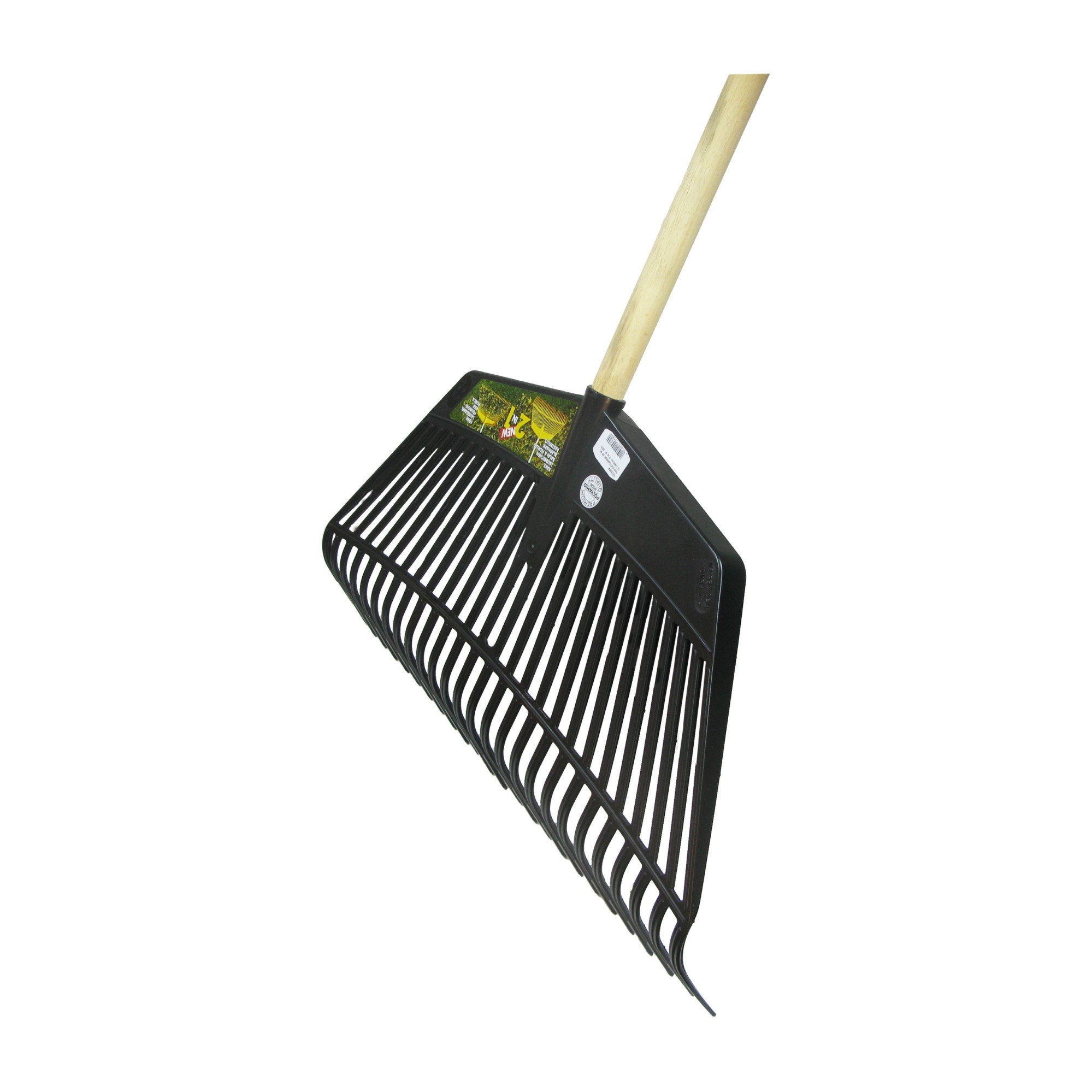 KST Laubbesen 26 Zinken 600 mm mit 150 cm Stiel – Polyamid Fächerbesen Gartenrechen Rechen Kunststoff extrem robust Gartenwerkzeug bauCompany24