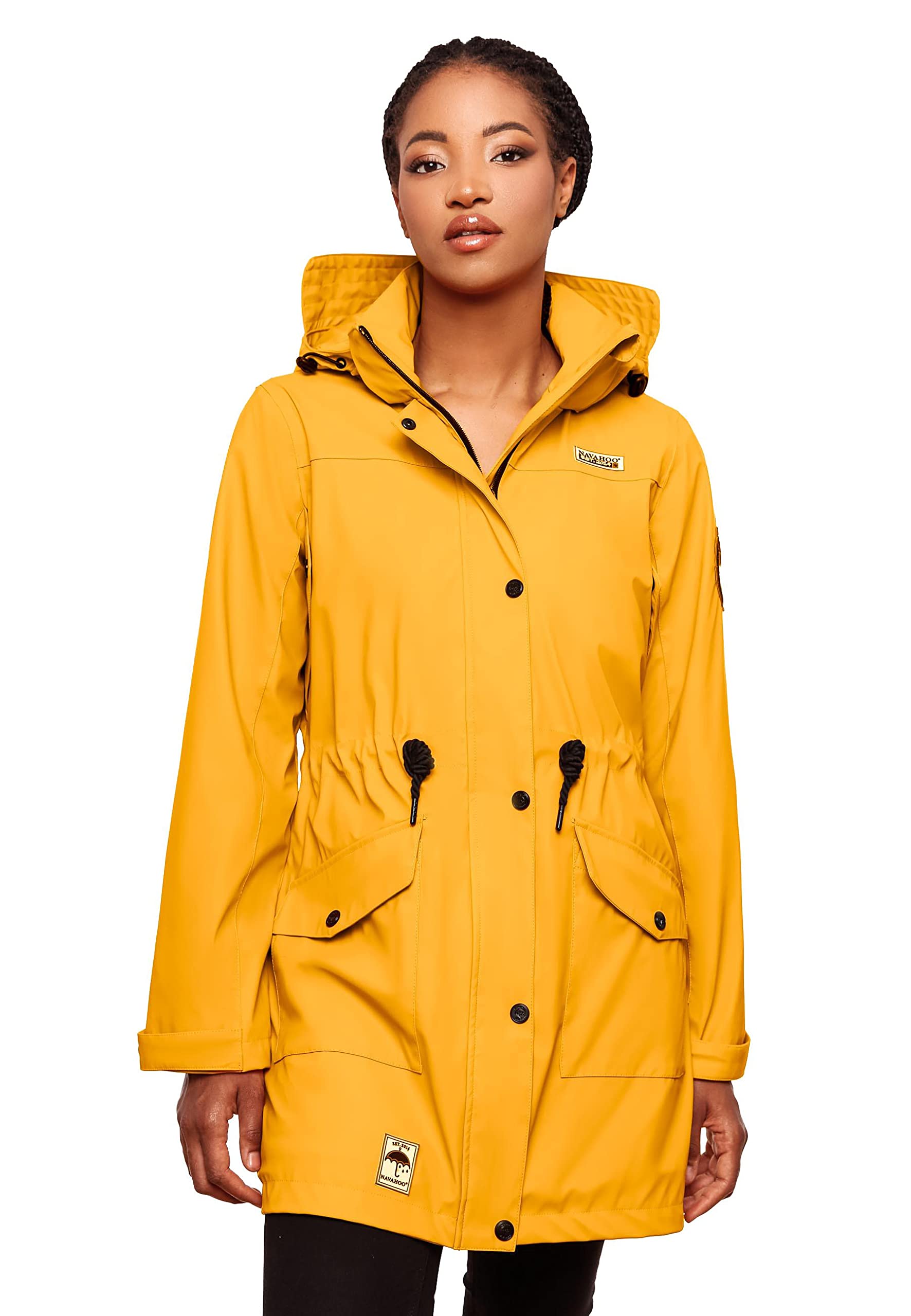 Navahoo Damen wasserdichter gefütterter Regenmantel Deike XS-XXL
