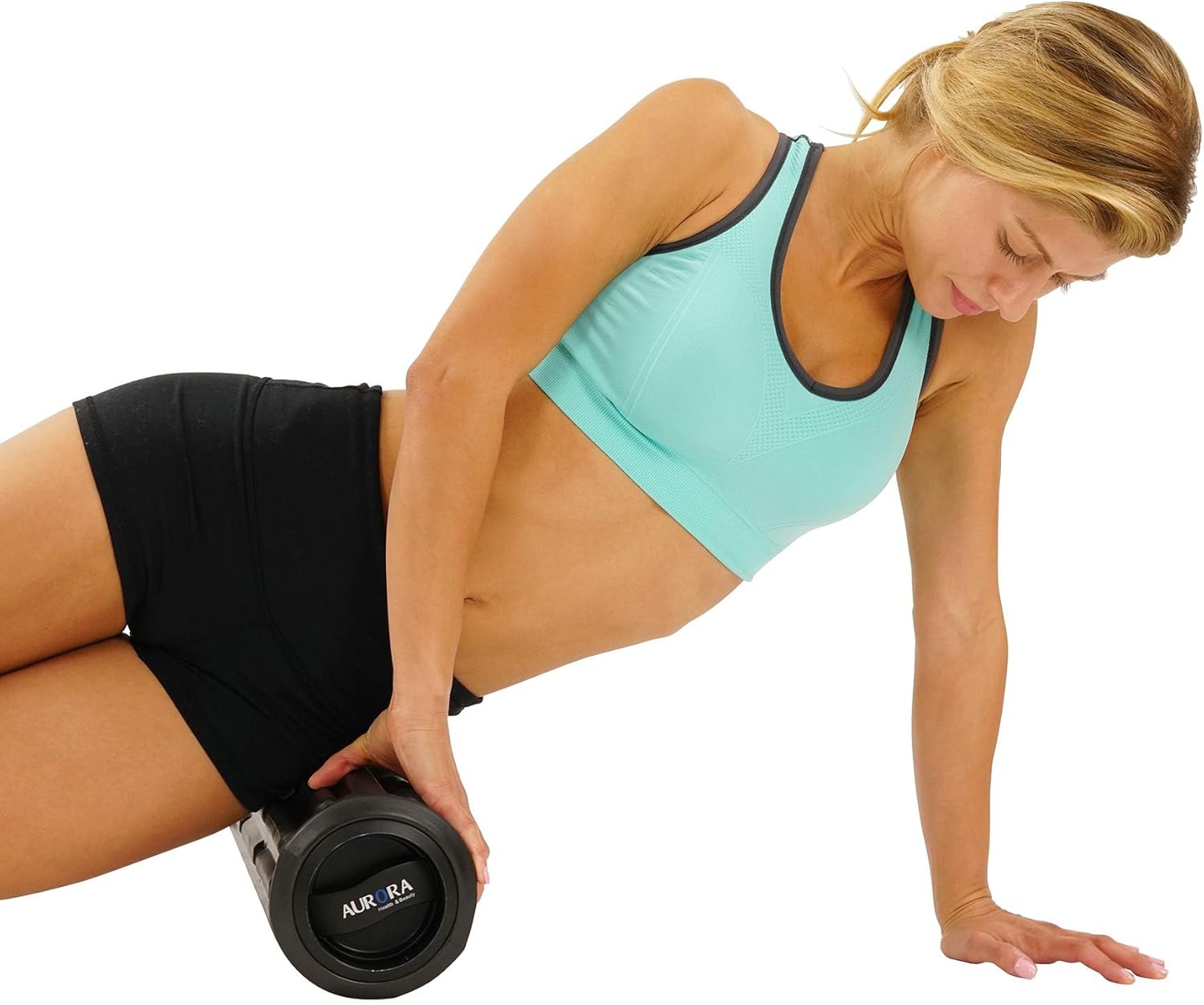 Aurora Health & Beauty Vibrating Foam Roller Massager - 3-Speed Deep Tissue Therapy for Muscle Recovery & Pain Relief, Portable Ergonomic Design