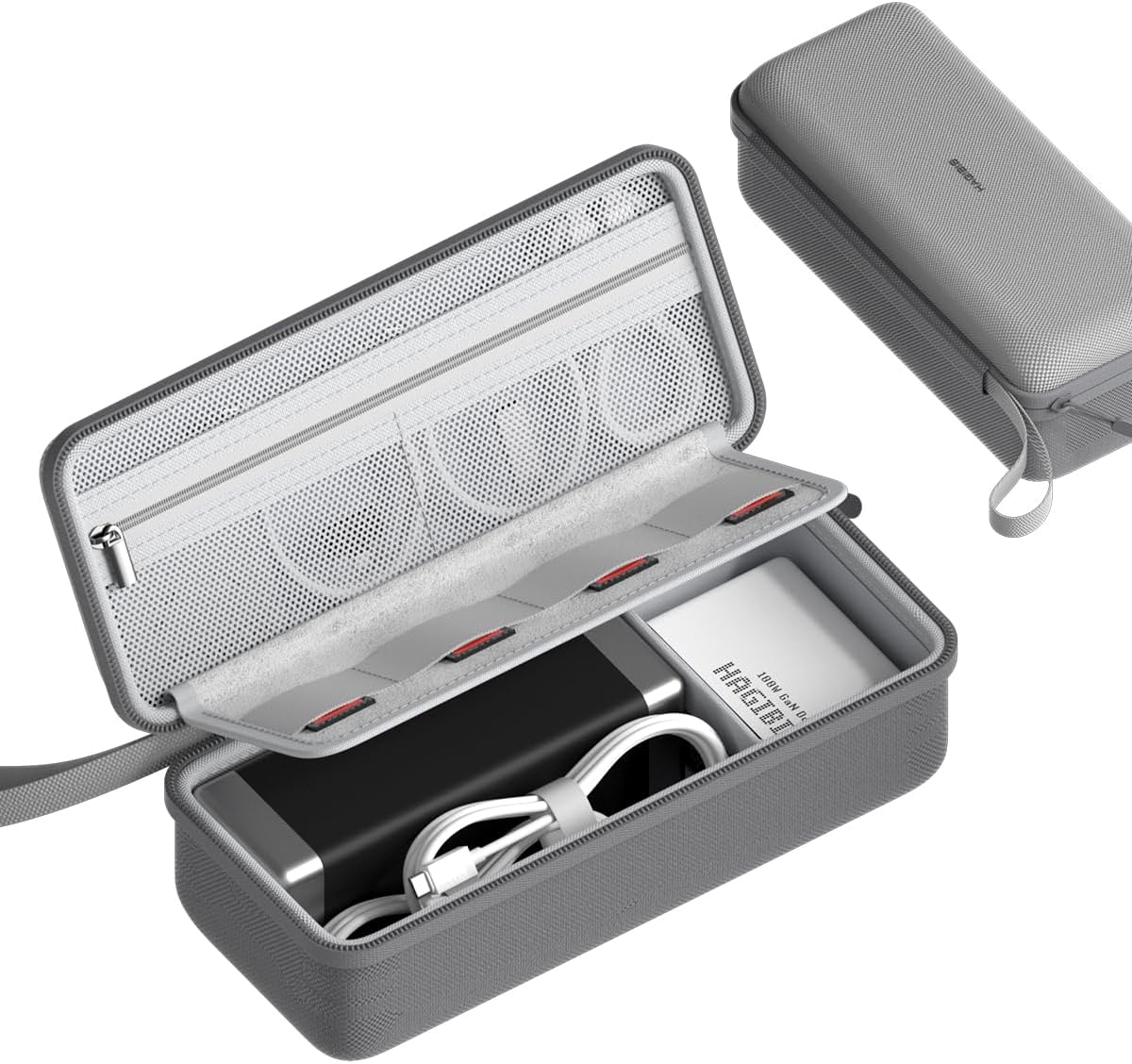 Hagibis Electronics Organizer Travel Case Cable Organizer Bag Pouch Portable Waterproof Carry Case for Cable, Charger,Power Bank, SD Card, Mouse, USB Flash Disk (DPB03 Grey)