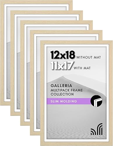 Vista 135 de Americanflat Portarretratos de 5 x 6 pulgadas con plexiglás pulido, juego de 5 portarretratos de 2 x 3 pulgadas con paspartú o para fotos de 5 x 6