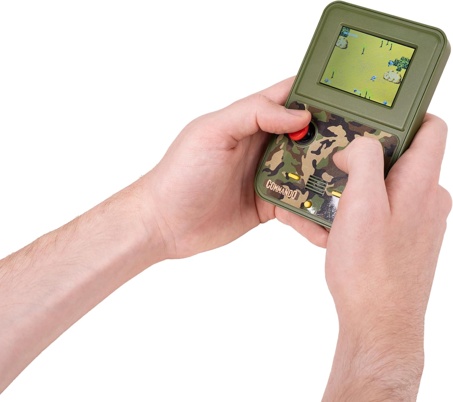 Commando Handheld Retro Game Console, 2.5" Full Color Screen, Original Gameplay & Classic Sounds, Portable Arcade Gaming Device, Vintage Style Electronic Game,Retro Gaming