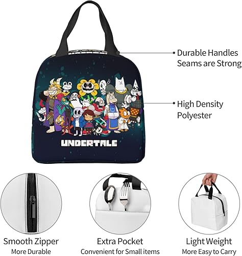 Miniatura 6 de Un-der_tale - Lonchera aislada, reutilizable, portátil, para mujeres, hombres, trabajo, oficina, picnic, viajes