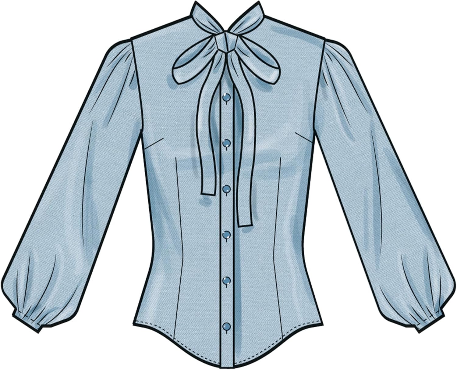 Simplicity SS3032K5 Misses' Button Front Blouses Sewing Pattern Packet, Design Code S3032, Sizes 8-10-12-14-16, Multicolor
