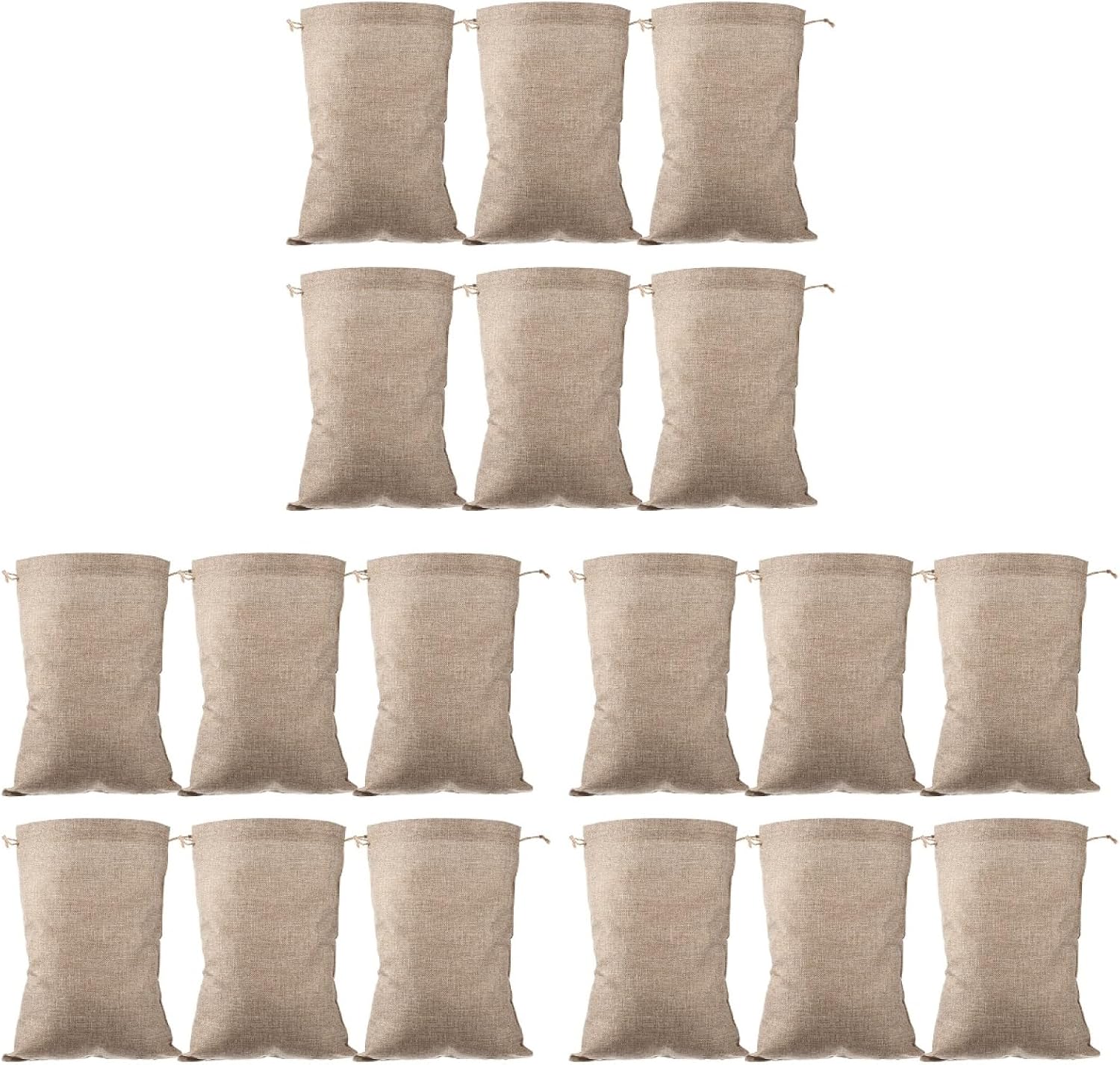 Zerodeko 18 Pcs Potato Burlap Jute Storage Bag Drawstring Burlap Bag Potato Sack ‌Muslin‌ Sealer s Portable Vegetable Fruit Linen Grow Shopping