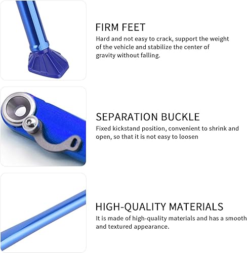 Miniatura 10 de Fydun - Soporte lateral para motocicleta, aleación de aluminio CNC, accesorio de motocicleta para Husqvarna FE 250 FE 350 TE 125 (C barra negra con