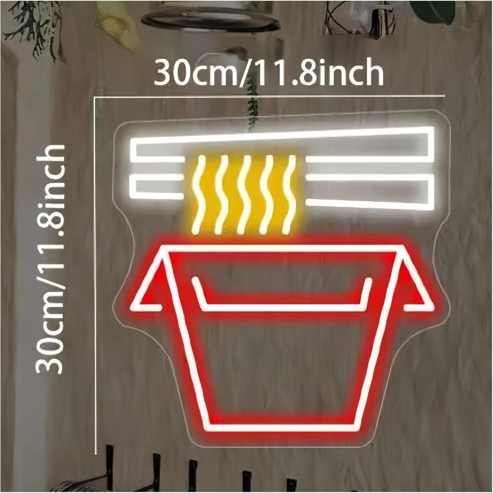Per insegne al neon alimentate a ramen, luminose di noodle per la cucina del ristorante