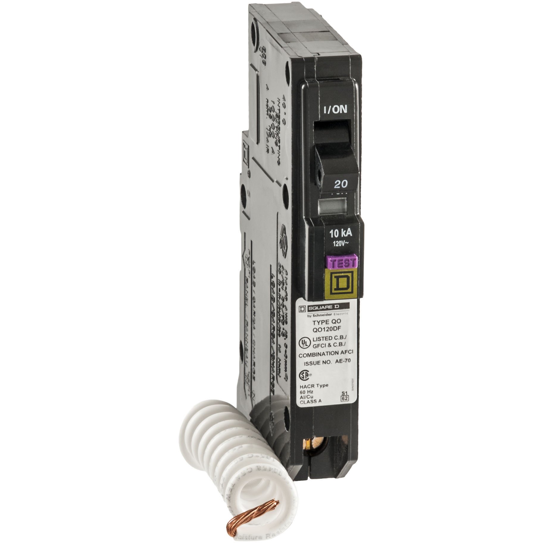 Square D - QO120DFC QO 20 Amp Single-Pole Dual Function (CAFCI and GFCI)  Circuit Breaker - - Amazon.com
