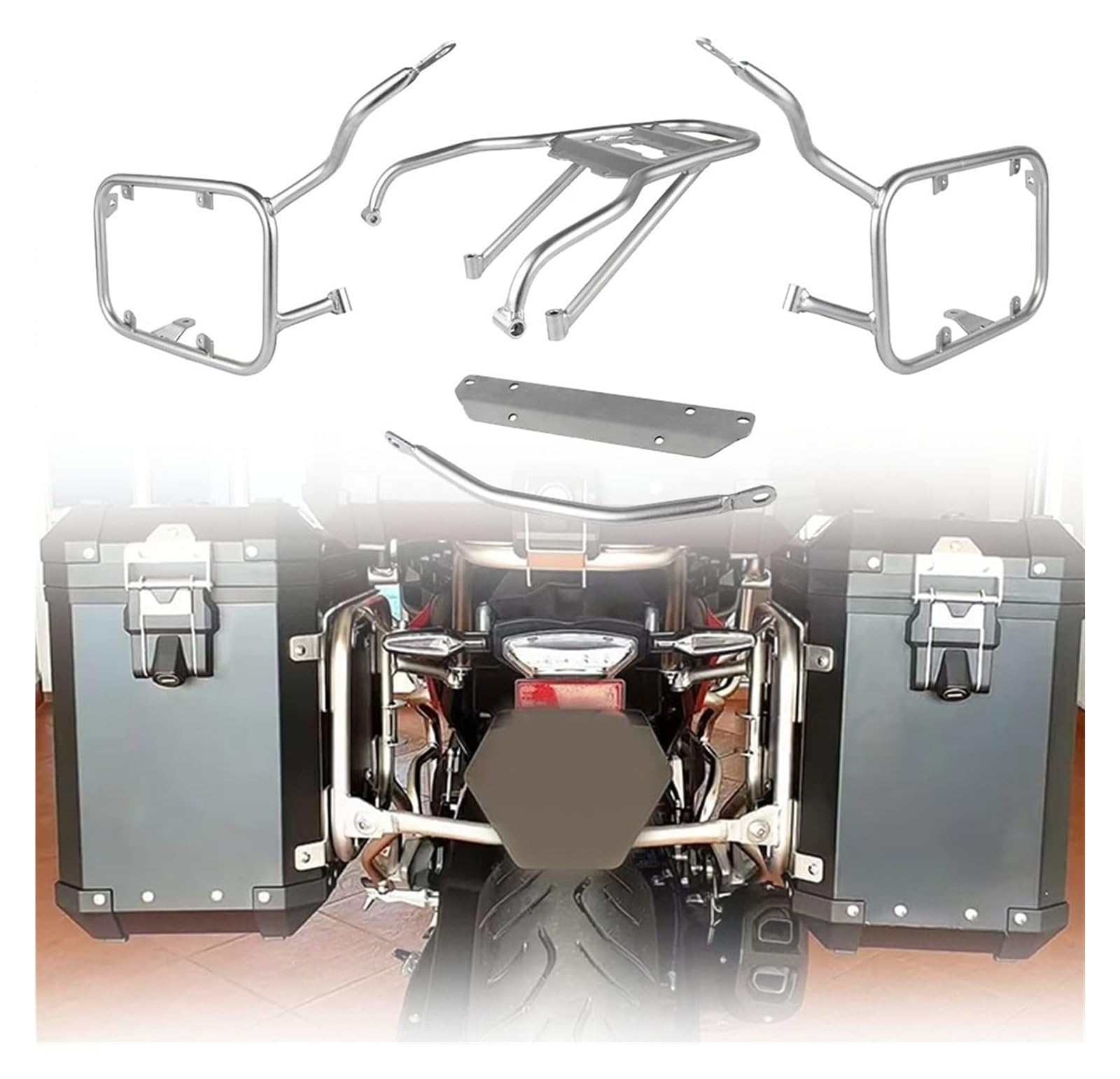 para BMW F900XR F 900 F900 XR 900xr 2019-2022 Maletas Laterales Motocicleta Baúl Superior Alforjas Portaequipajes Traseros Soporte Portapacchi Moto(D)