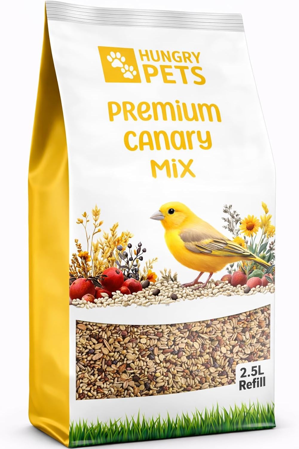 Hungry Pets Canary Seed Mix Food, 2.5L Refill Bag