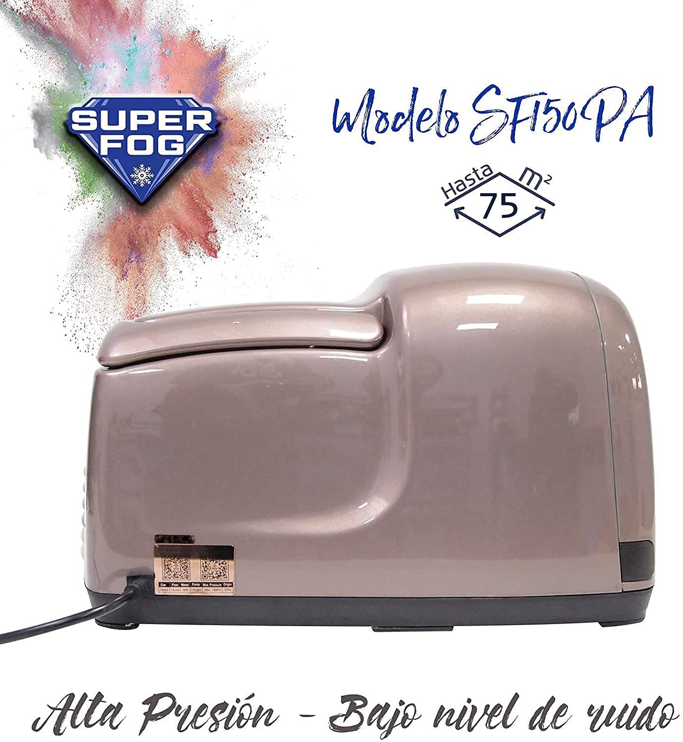 Kit de nebulización con 30 Puntos de enfriamiento. Refrigeración por Agua pulverizada. Neblina refrescante para Patios, terrazas y áreas Exteriores Desde 5 hasta 50 Metros Cuadrados, SF150-PA