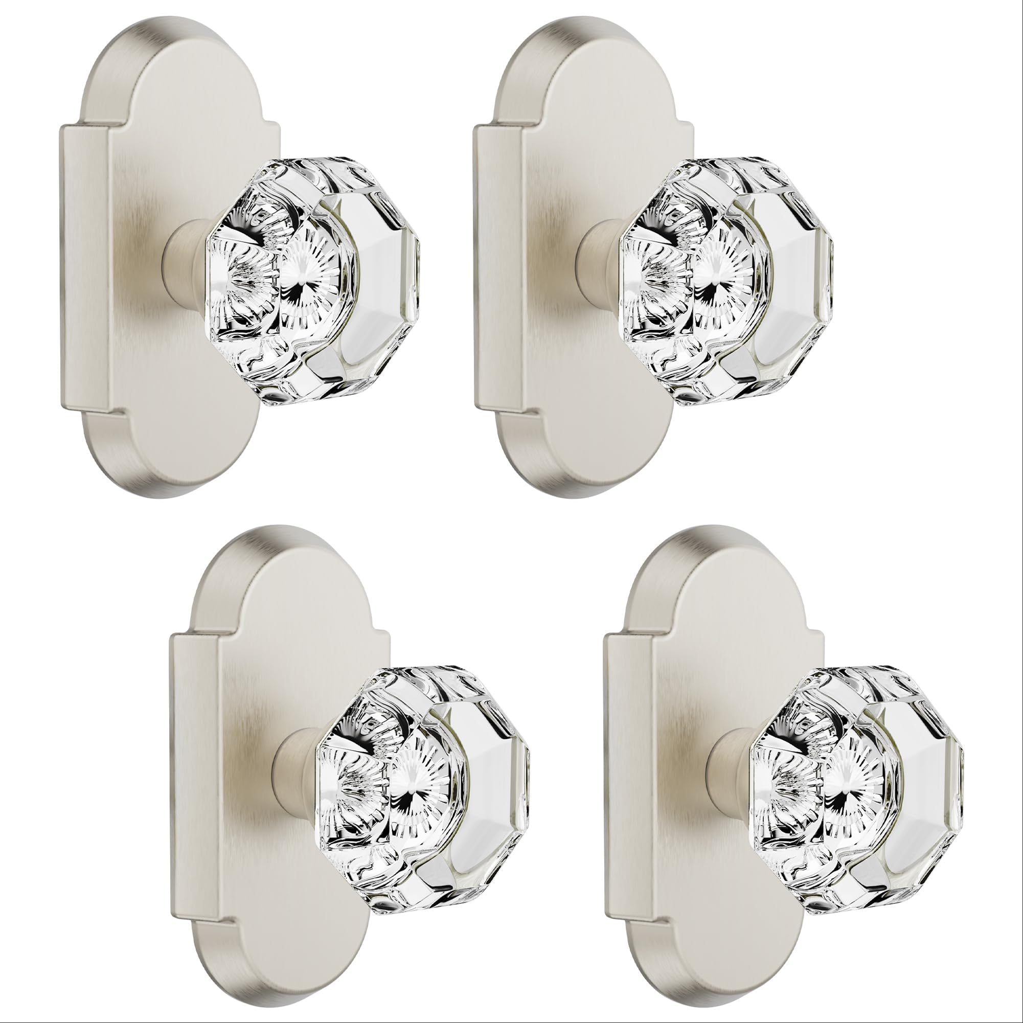 Crystal Privacy Door Knobs with Lock - BonKuDoo -17