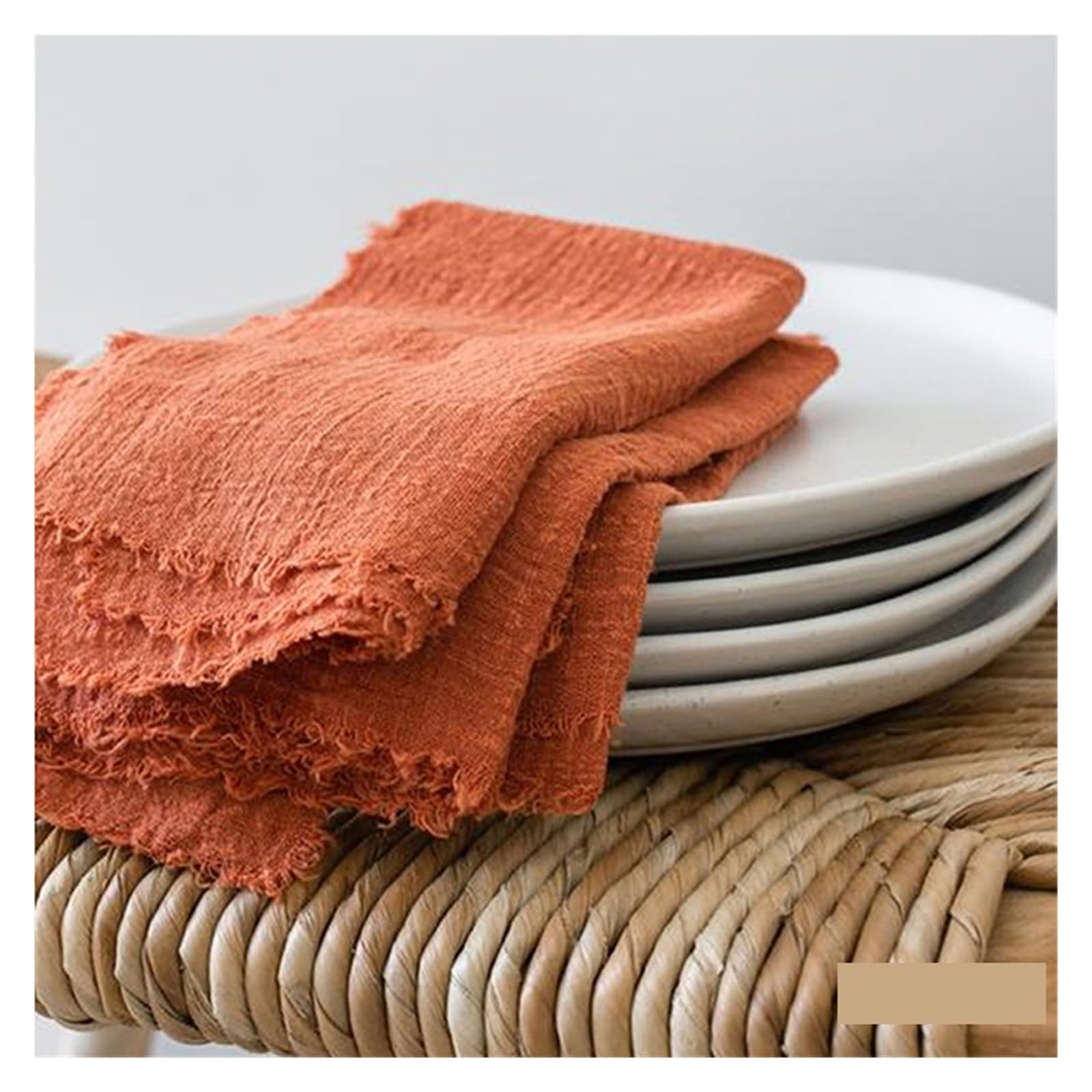 Tovaglioli In Mussola 50 pezzi 43x43 cm tavolo da pranzo arredamento rustico mussola strofinacci garza di cotone retrò, tovaglioli nozze(Color 5)