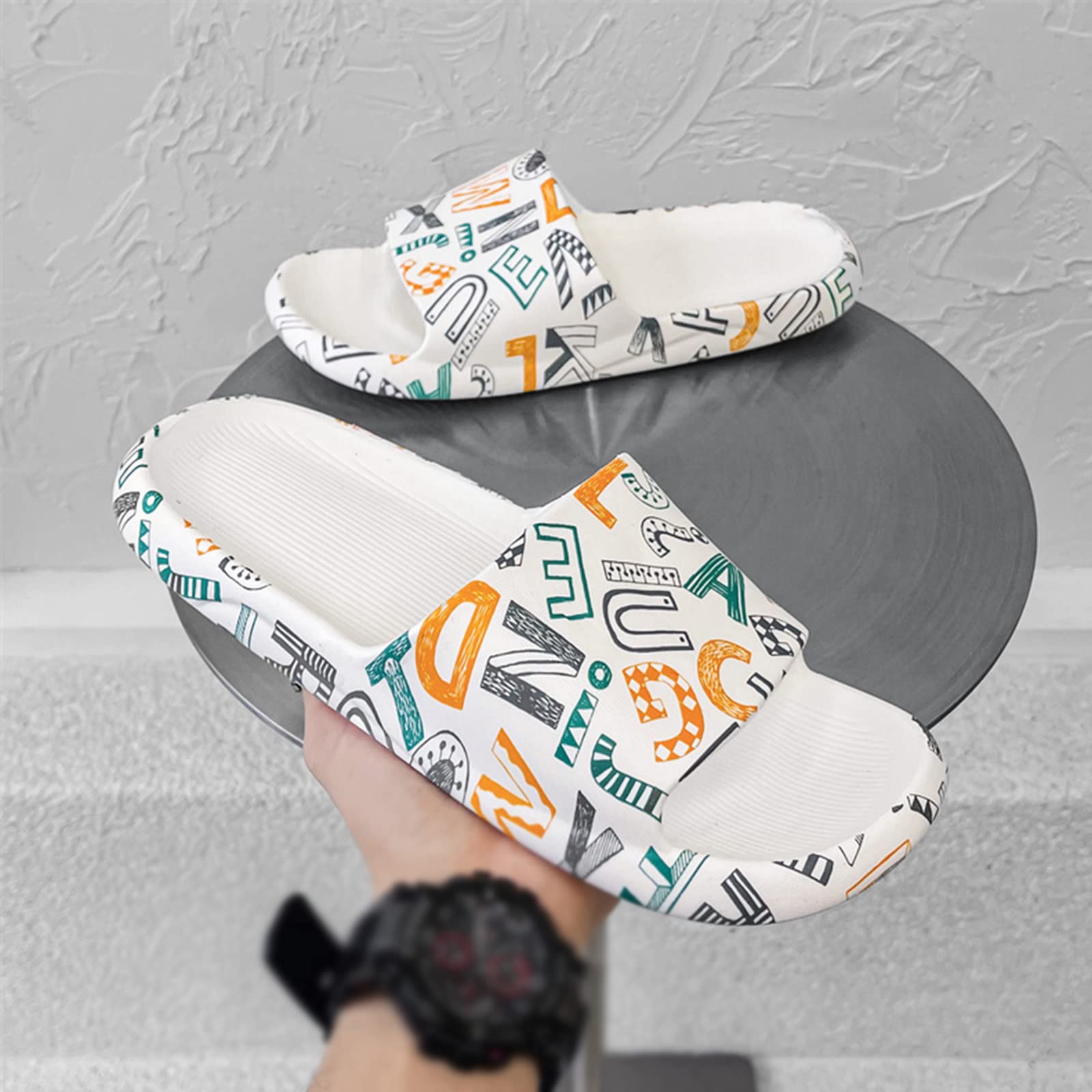 Pantuflas deslizantes para hombre y mujer, para el hogar, para exteriores, antideslizantes, zapatos de playa