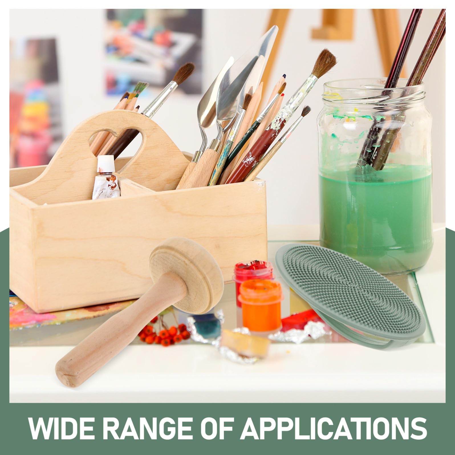 Set Completo per Xilografia Accessori per Stampa Artistica, Strumenti Versatili in Legno e Plastica, per Pittura e Progetti Creativi