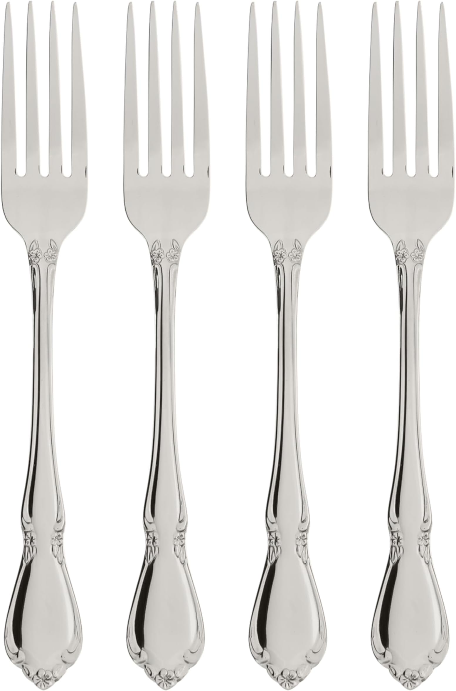 Oneida Chateau Fine Flatware Dinner Forks, Set of 4, 18/10 Stainless Steel