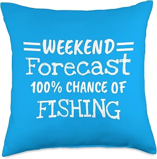 Weekend Forecast Fishing Throw Pillow