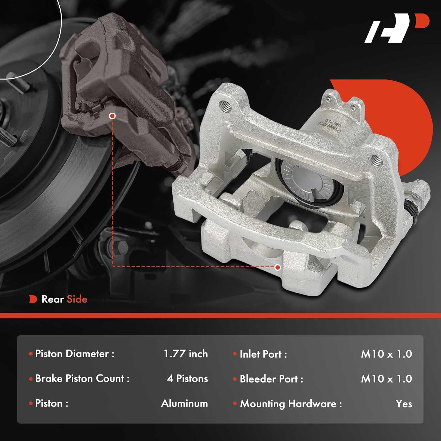 A-Premium 2 x Disc Brake Caliper Assembly with Brackets Compatible with Chevrolet Camaro 2016 2017 2018 2019 2020 - Rear Driver and Passenger Side