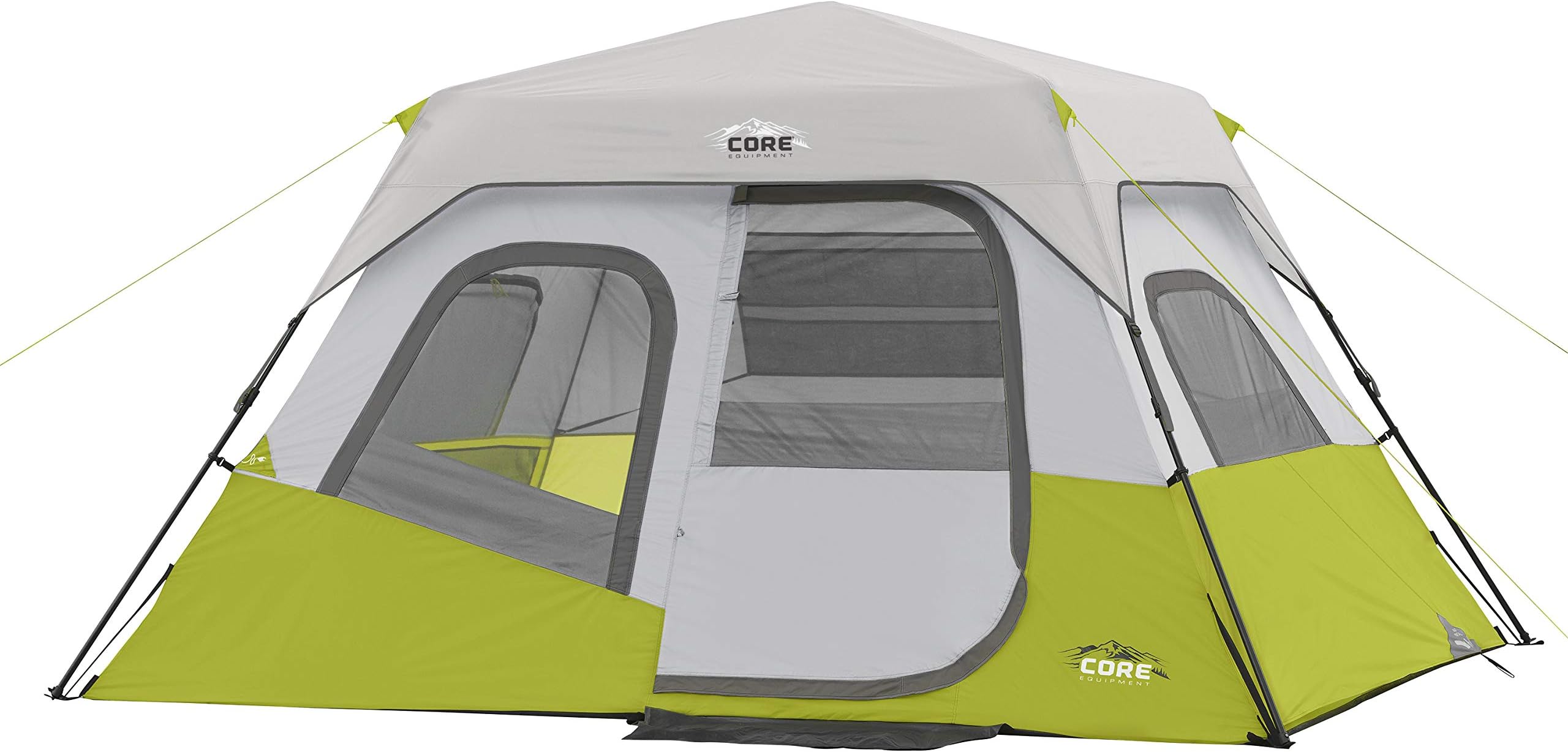 6 Person Instant Cabin Tent | Portable Large Pop Up Tent with Easy 60 Second Camp Setup for Family Camping | Included Hanging Organizer for Outdoor Camping Accessories