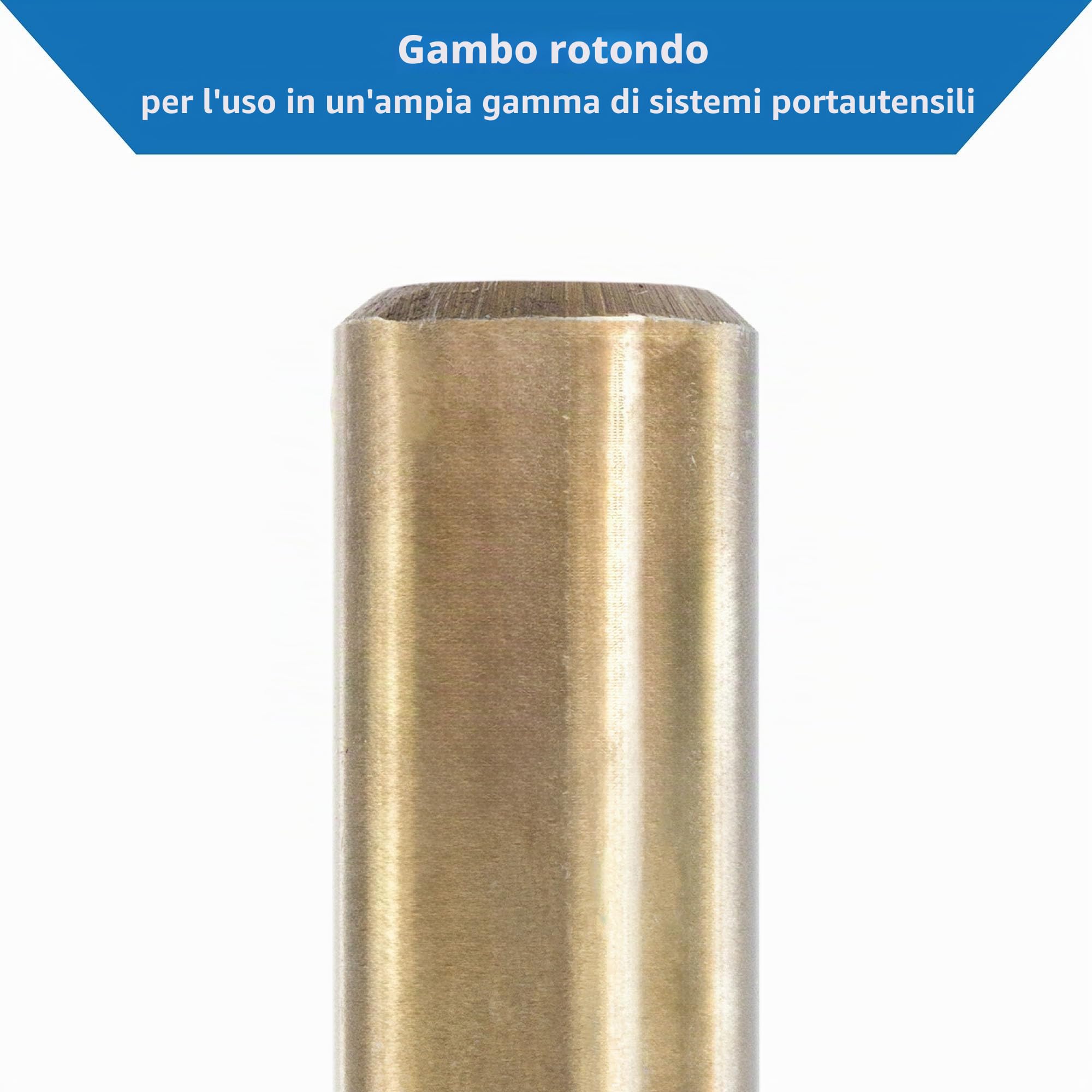 TJR® HSS-E M35 - Set di 19 punte elicoidali per trapano elicoidali in cobalto da 1-10 mm, 0,5 mm, autocentranti, DIN 338, tipo N 135°, per profili in acciaio inossidabile, acciaio, alluminio con